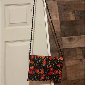 Women’s multi color floral Vintage Crossbody Handbag